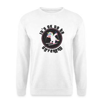 It’s OK To Be Different Unicorn Skiing - Unisex Sweatshirt - white - Front