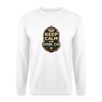 Stay calm: Dink at pickleball - Unisex Sweatshirt - white - Front