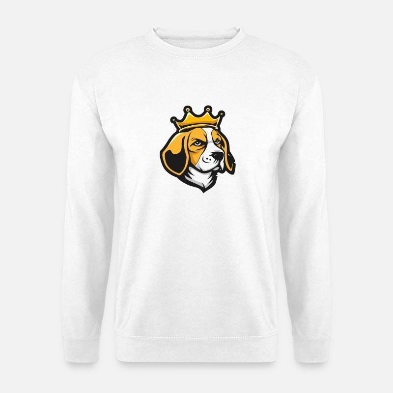 Beagle Hund Krone - Unisex Pullover - Weiß