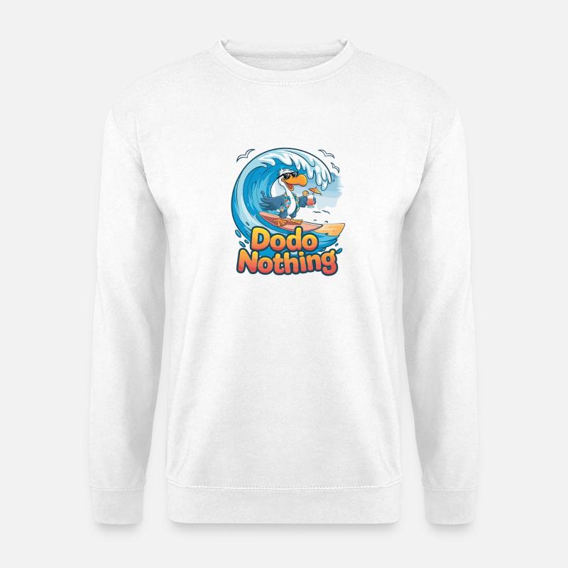 Dodo Surfer on Tropical Wave - Unisex Sweatshirt - white
