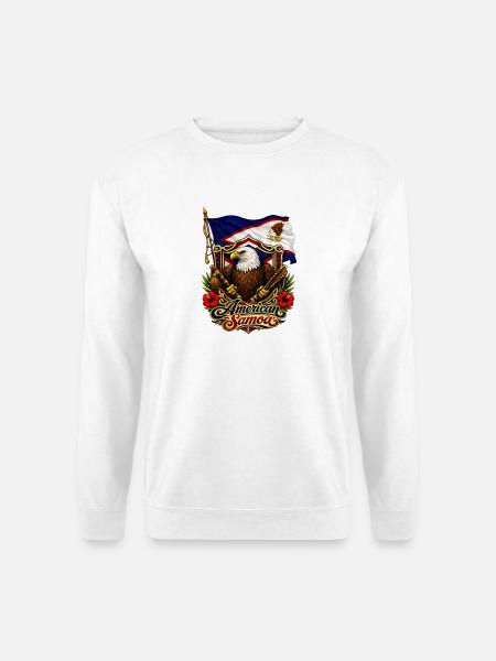 Eagle Flag of American Samoa - Unisex Sweatshirt - white