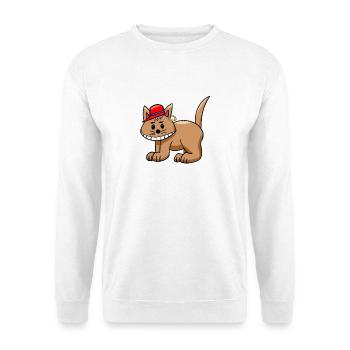 Katze lustig witzig Katzen Teenie - Unisex Pullover - Weiß - Vorne