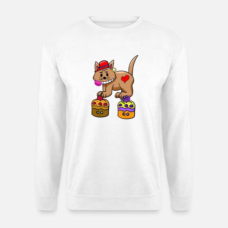 Sucette à snacks pour chats - Sweat-shirt Unisexe - blanc