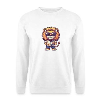 Lion Comic Vacation - Unisex Sweatshirt - white - Front