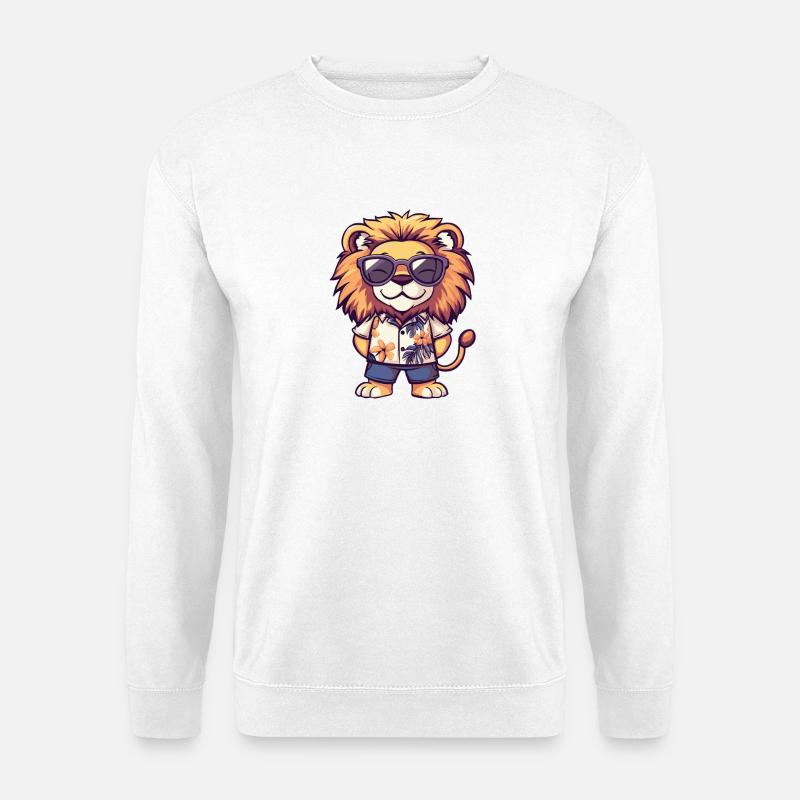 Lion Comic Vacation - Unisex Sweatshirt - white