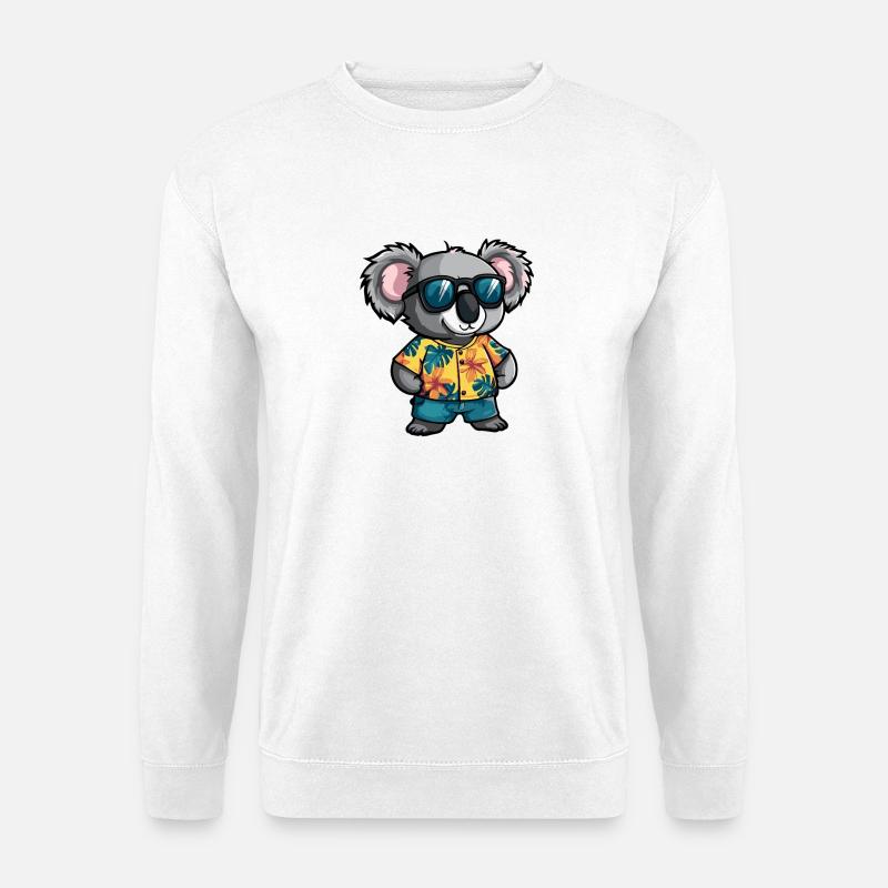 Koala Comic Urlaub - Unisex Pullover - Weiß