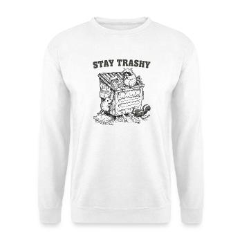 Stay Trashy Raccoon Opossum Skunk - Unisex Sweatshirt - white - Front
