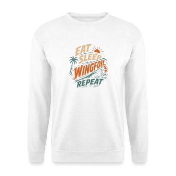 Manger Dormir Wingfoil Répéter Surf Design - Sweat-shirt Unisexe - blanc - Devant