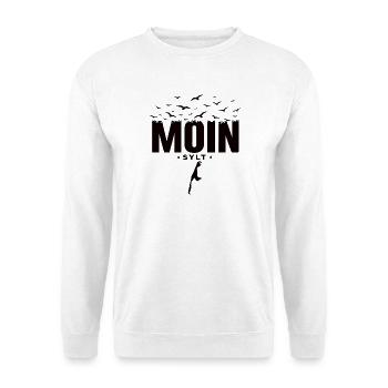 Moin Sylt Insel Nordsee Urlaub Shirt - Unisex Pullover - Weiß - Vorne