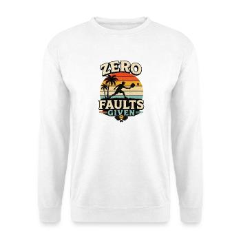 Zero Faults Given Retro Pickleball Design  - Unisex Pullover - Weiß - Vorne