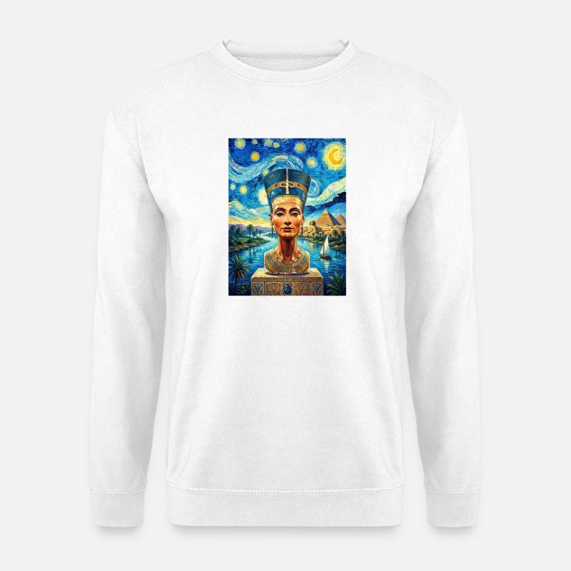 Nofretete Sternennacht  - Unisex Pullover - Weiß