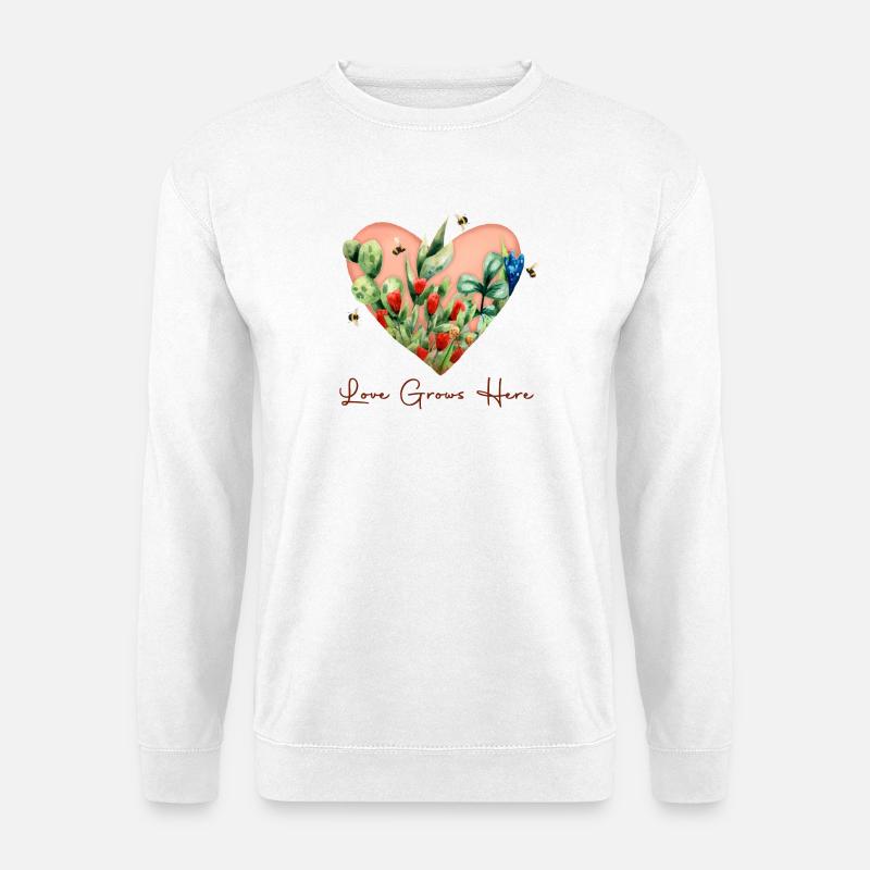 Love Grows Here - Unisex Sweatshirt - white