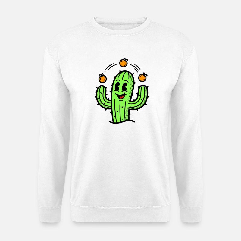 A cactus with real talent - Unisex Sweatshirt - white