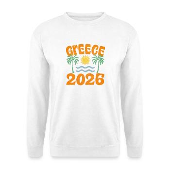 Greece 2026 - Unisex Pullover - Weiß - Vorne - Alina (178cm) & Michal (187cm)