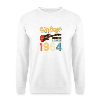 Vintage 1964 Electric Guitar Limited Edition Art - Unisex Pullover - Weiß - Vorne