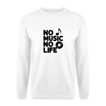 No Music No Life - Unisex Sweatshirt - white - Front