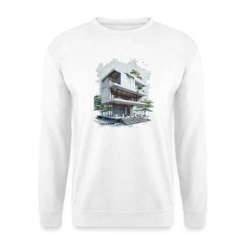 Fancy Geometry Modern House - Unisex Sweatshirt - white - Front