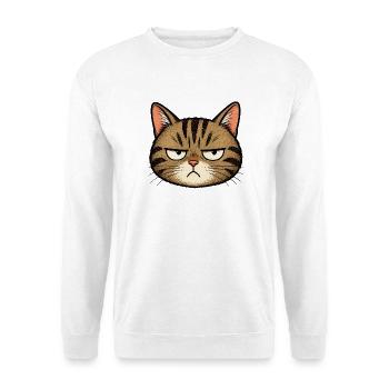 Grim Cat Cartoon - Unisex Sweatshirt - white - Front