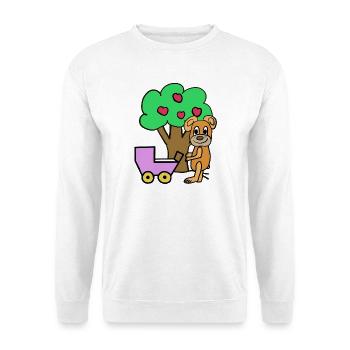 Maman en peluche Bébé Bébé Ours - Sweat-shirt Unisexe - blanc - Devant