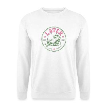 Crocodile procrastinateur Jamais aujourd’hui - Sweat-shirt Unisexe - blanc - Devant