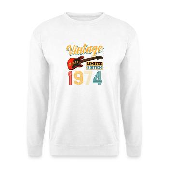 Design de guitare vintage 1974 édition limitée - Sweat-shirt Unisexe - blanc - Devant