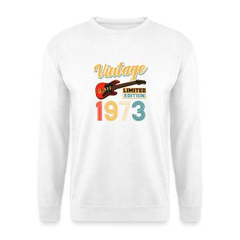 Design de guitare rétro vintage édition limitée 1973 - Sweat-shirt Unisexe - blanc - Devant