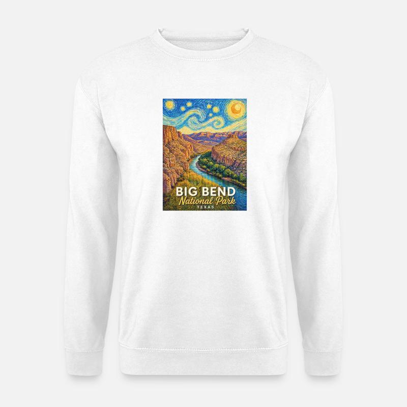 Big Bend Nationalpark Farbswirrwarr - Unisex Pullover - Weiß