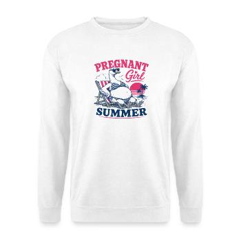 Pregnant summer dodo on the beach - Unisex Sweatshirt - white - Front