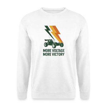 More volts, more victory | RC Car Electric - Unisex Sweatshirt - white - Front