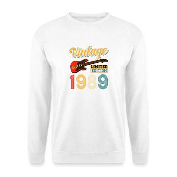 Vintage 1989 Guitar Limited Edition Design - Unisex Sweatshirt - white - Front
