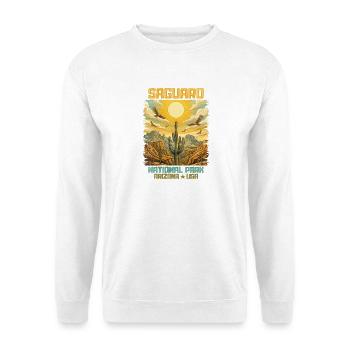Lever du désert du parc national de Saguaro - Sweat-shirt Unisexe - blanc - Devant