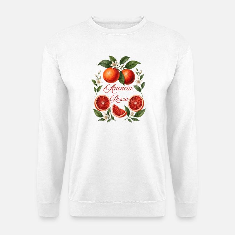 Arancia Rossa Zitrusfloral - Unisex Pullover - Weiß