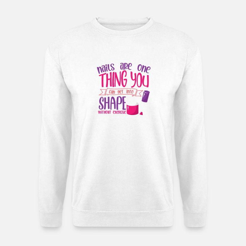 Nageldesigner Nageldesignerin Kosmetik Nagelstudio - Unisex Pullover - Weiß