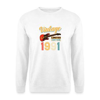 Style de guitare vintage 1991 édition limitée - Sweat-shirt Unisexe - blanc - Devant