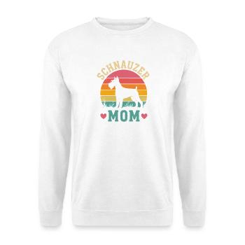Schnauzer Mom Retro Sunset - Sweat-shirt Unisexe - blanc - Devant