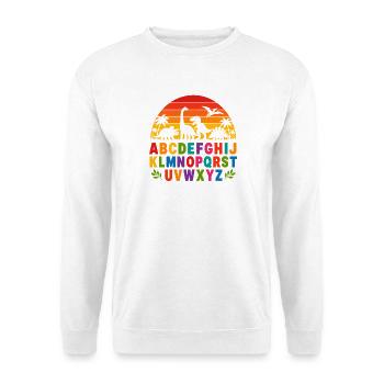 Rainbow Dino Alphabet - Unisex Sweatshirt - white - Front