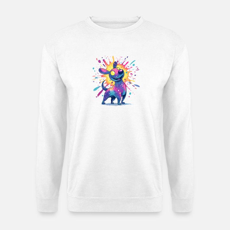 Galaktischer Farbhund - Unisex Pullover - Weiß
