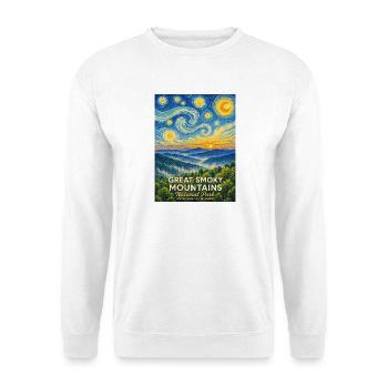 Great Smoky Mountains Poster National Park - Unisex Sweatshirt - white - Front