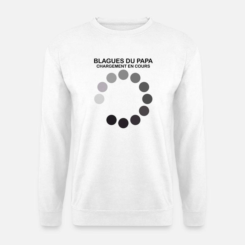 Cercle de Points Noirs Abstraits - Sweat-shirt Unisexe - blanc