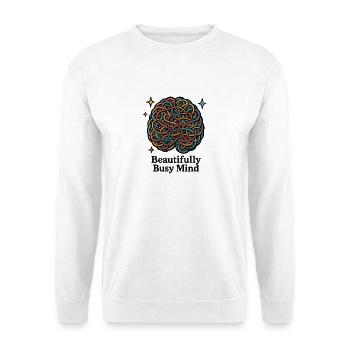 Bunte Gedankenknäuel - Unisex Pullover - Weiß - Vorne