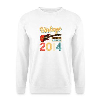 Vintage 2014 Limited Edition Electric Guitar Art - Unisex Pullover - Weiß - Vorne