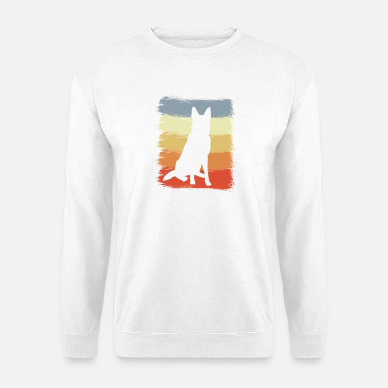 Retro German Shepherd - Unisex Sweatshirt - white