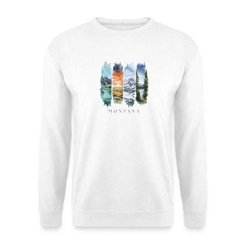 Montana Urlaub Travel – Big Sky Country - Unisex Pullover - Weiß - Vorne