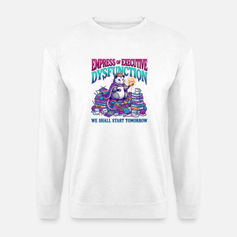 ADHS Exekutive Dysfunktion Opossum - Unisex Pullover - Weiß