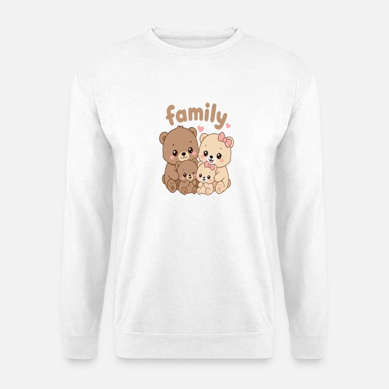 Familienbären Kuschelcrew - Unisex Pullover - Weiß