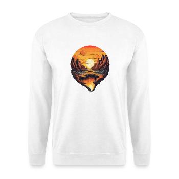 Malerische Landschaft In Sonnenuntergang - Unisex Pullover - Weiß - Vorne