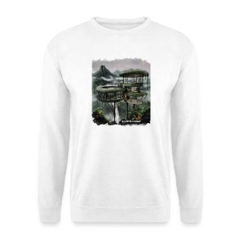 BILLIONAIRE HIDEAWAY - Futuristic Jungle Villa  - Unisex Sweatshirt - white - Front