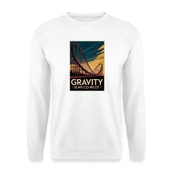 Gravity as a passenger | Roller coaster - Unisex Sweatshirt - white - Front