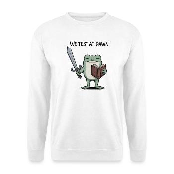 Dawn Frog Knight: Sword & Book - Unisex Sweatshirt - white - Front