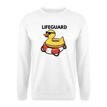 Entchen-Rettungsschwimmer-Boje Humor Summer Cool - Unisex Pullover - Weiß - Vorne